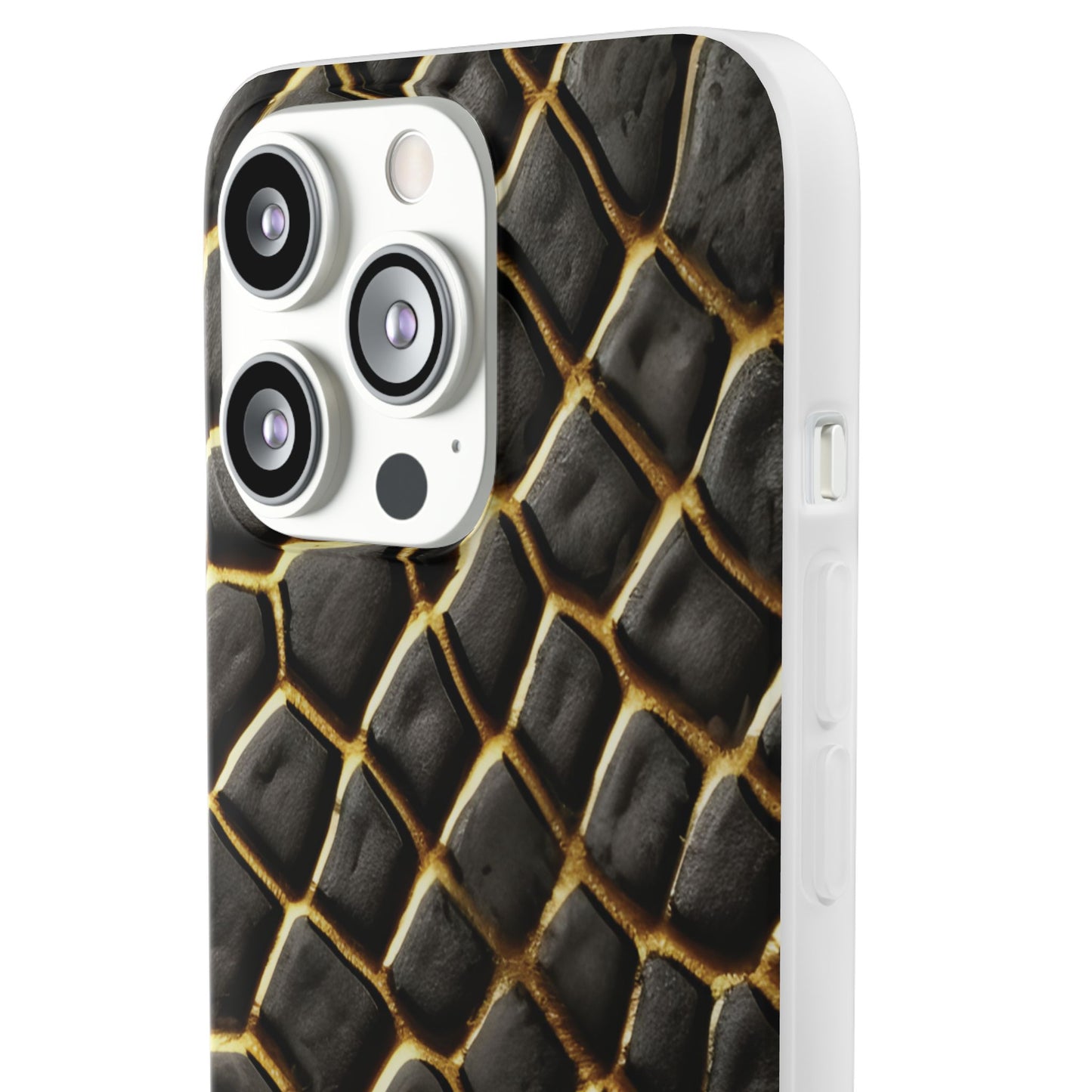 LIMITED EDITION: Obsidian Venom | Striking Black & Gold Faux Snake iPhone Case | Sleek, Sophisticated, and Protective