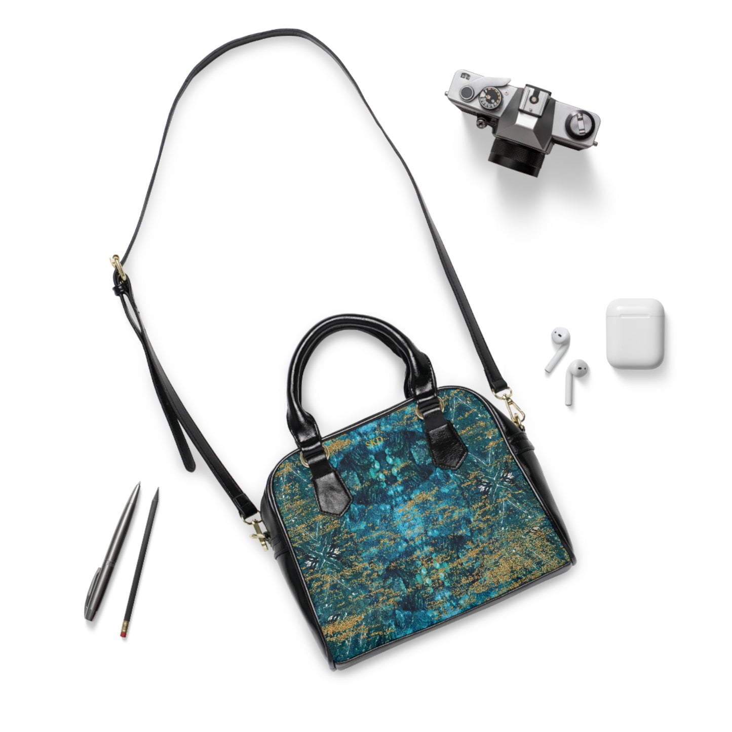LIMITED EDITION: Celestial Reverie | Chrysocolla & Pyrite Inspired Handbag | Collector’s Vault Edition of Cleopatra’s Wise Stone