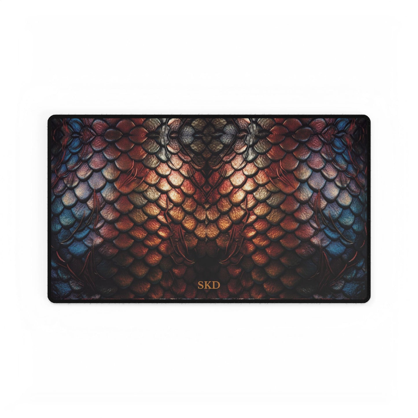 LIMITED EDITION: Enchanting Mystique | Luxurious Multi-Color Dragon Scale Computer Desk Mat | Artistic Showpiece for Creative Spaces