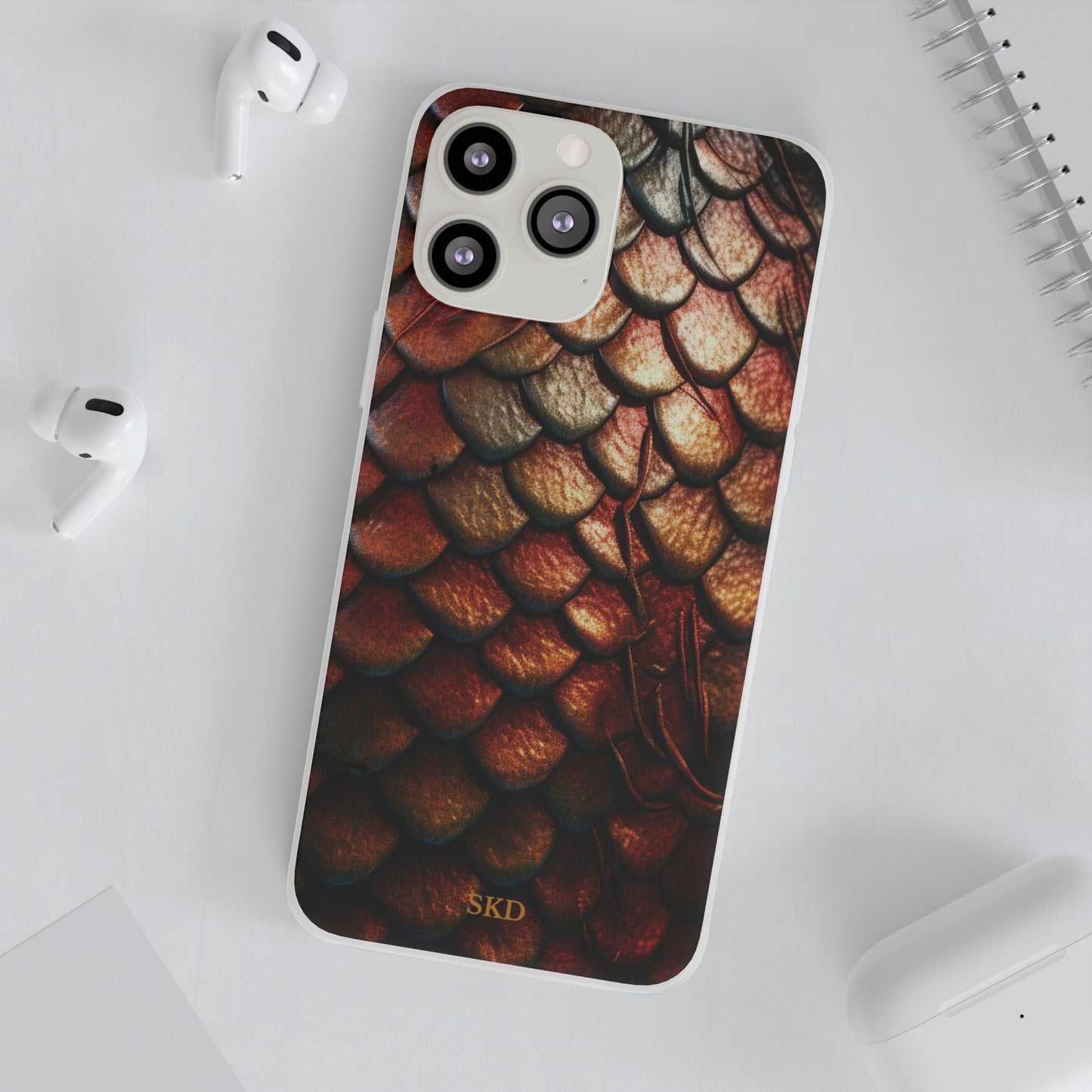 LIMITED EDITION: Enchanging Mystique |  Multi-Color Dragon Scale iPhone Case | Shock-Absorbing TPU Protective Cover, Slim & Wireless Charging Compatible, All iPhone Sizes