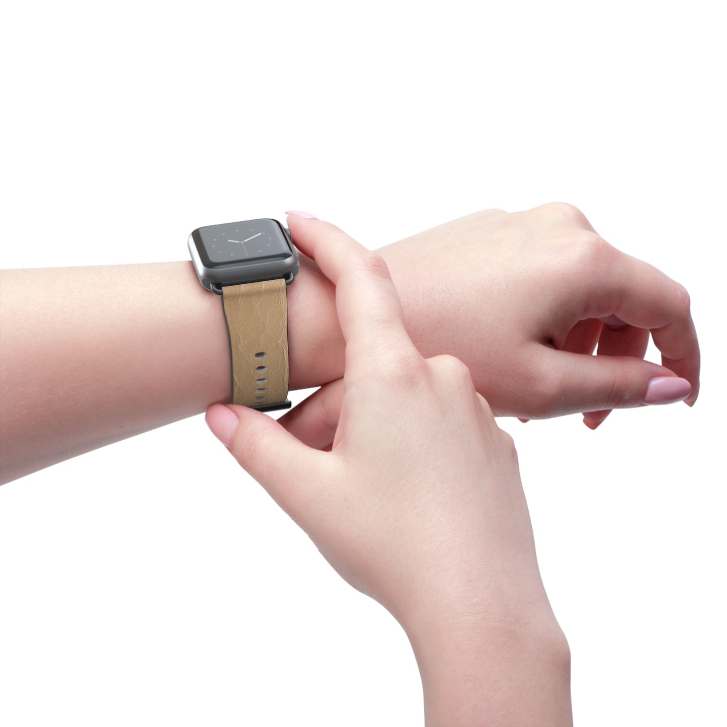Tawny Reserve | Tan Faux Leather Luxe Apple Watch Strap, RoHS, REACH & Intertek Certified | Where Timeless Style Meets Everyday Utility
