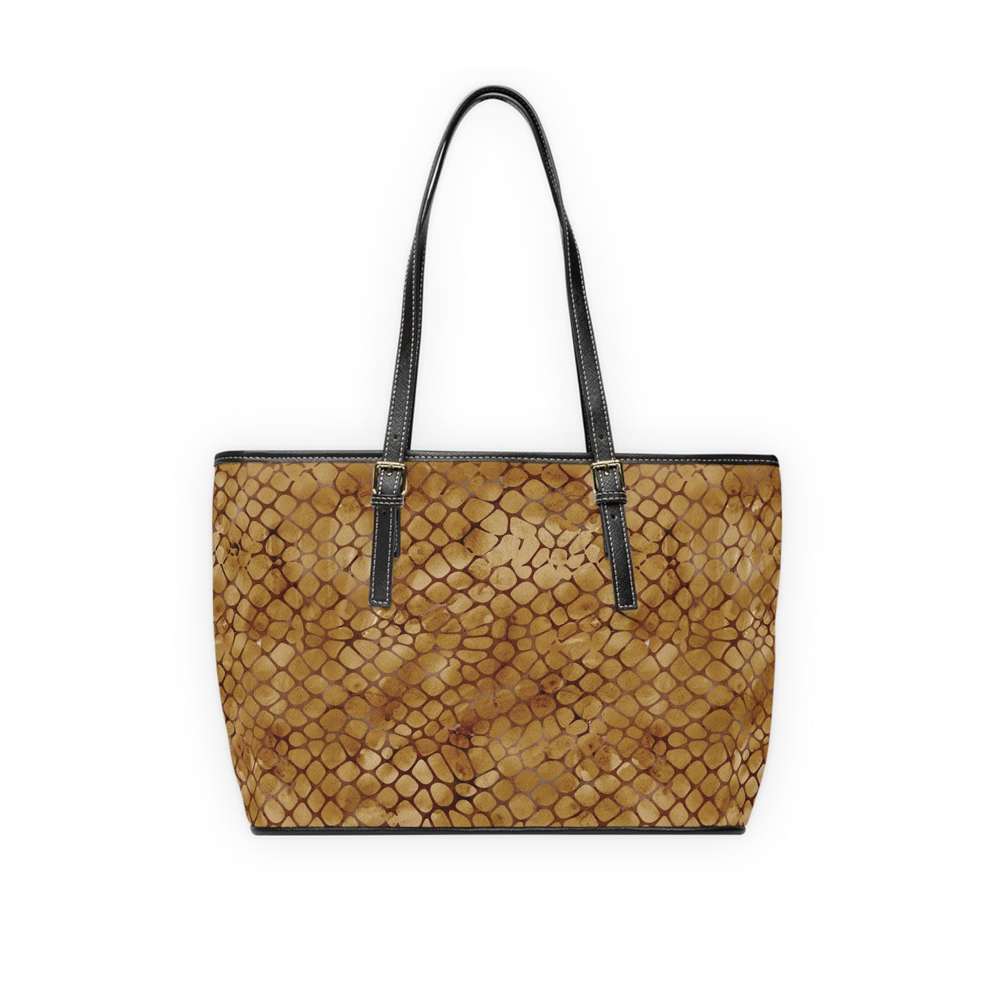 Core Collection: Amber Venom | Amber Brown Faux Snake Shoulder Bag | Warm Exotic Luxury for Bold Style