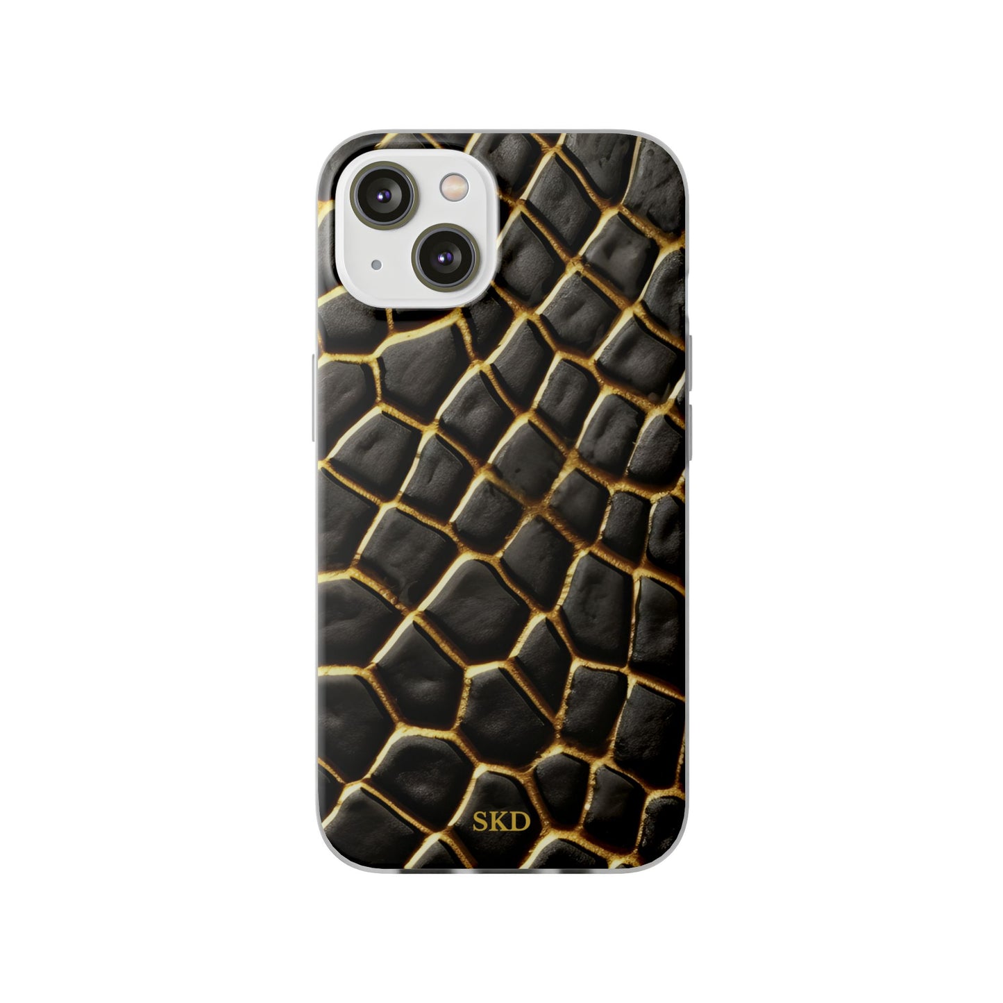 LIMITED EDITION: Obsidian Venom | Striking Black & Gold Faux Snake iPhone Case | Sleek, Sophisticated, and Protective
