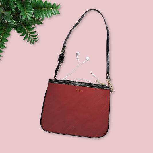 Core Collection: Crimson Reverie | Deep Alluring Red Small Shoulder Bag | Elegant Statement Piece for Evening Glamour