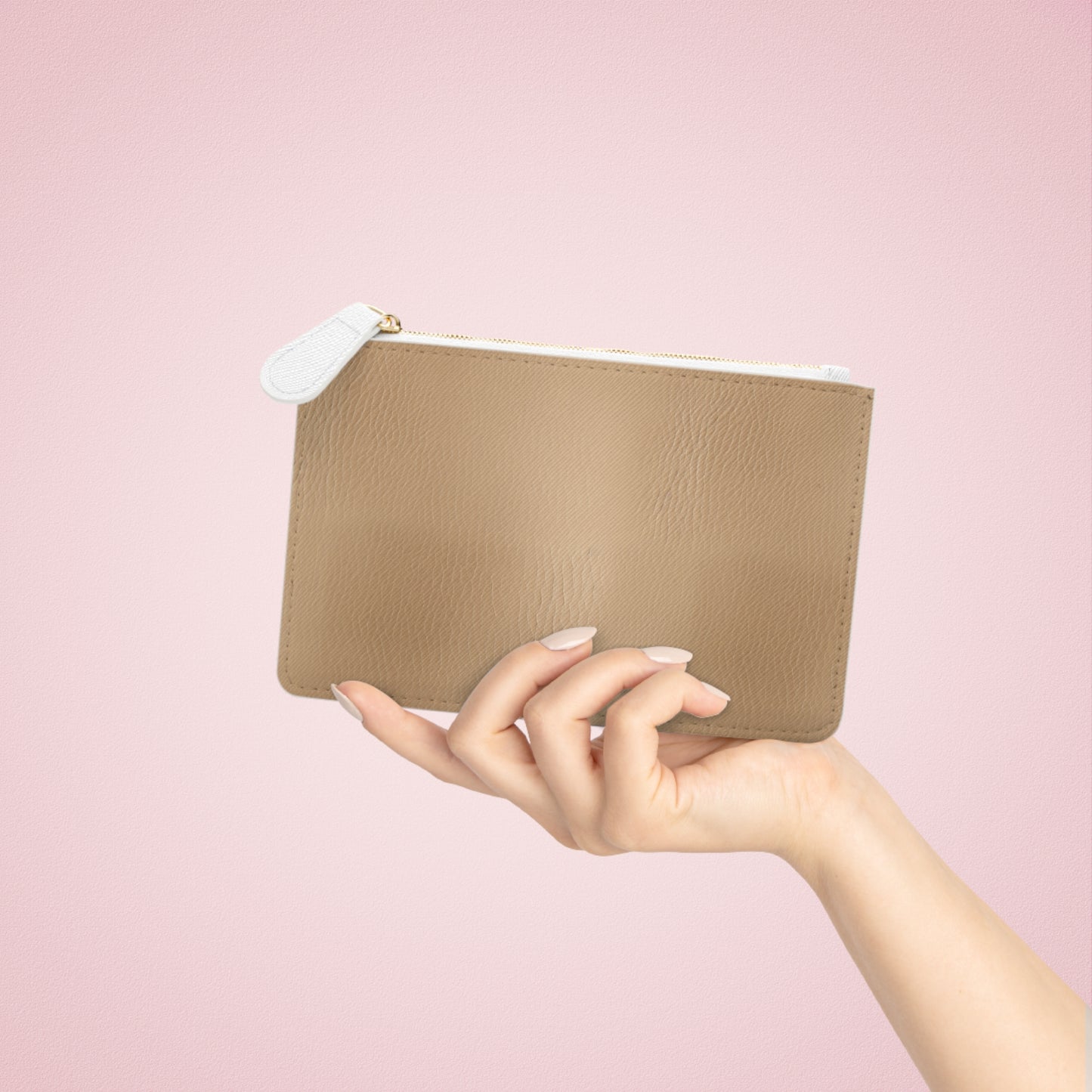 Tawny Reserve | Smooth Tan Faux Leather Mini Clutch Bag | Warm Neutral Essential for Refined Style