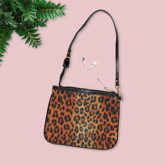 Core Collection: Elysian Safari | Leopard Faux Leather Small Shoulder Bag | Timeless Glamour with a Wild Edge