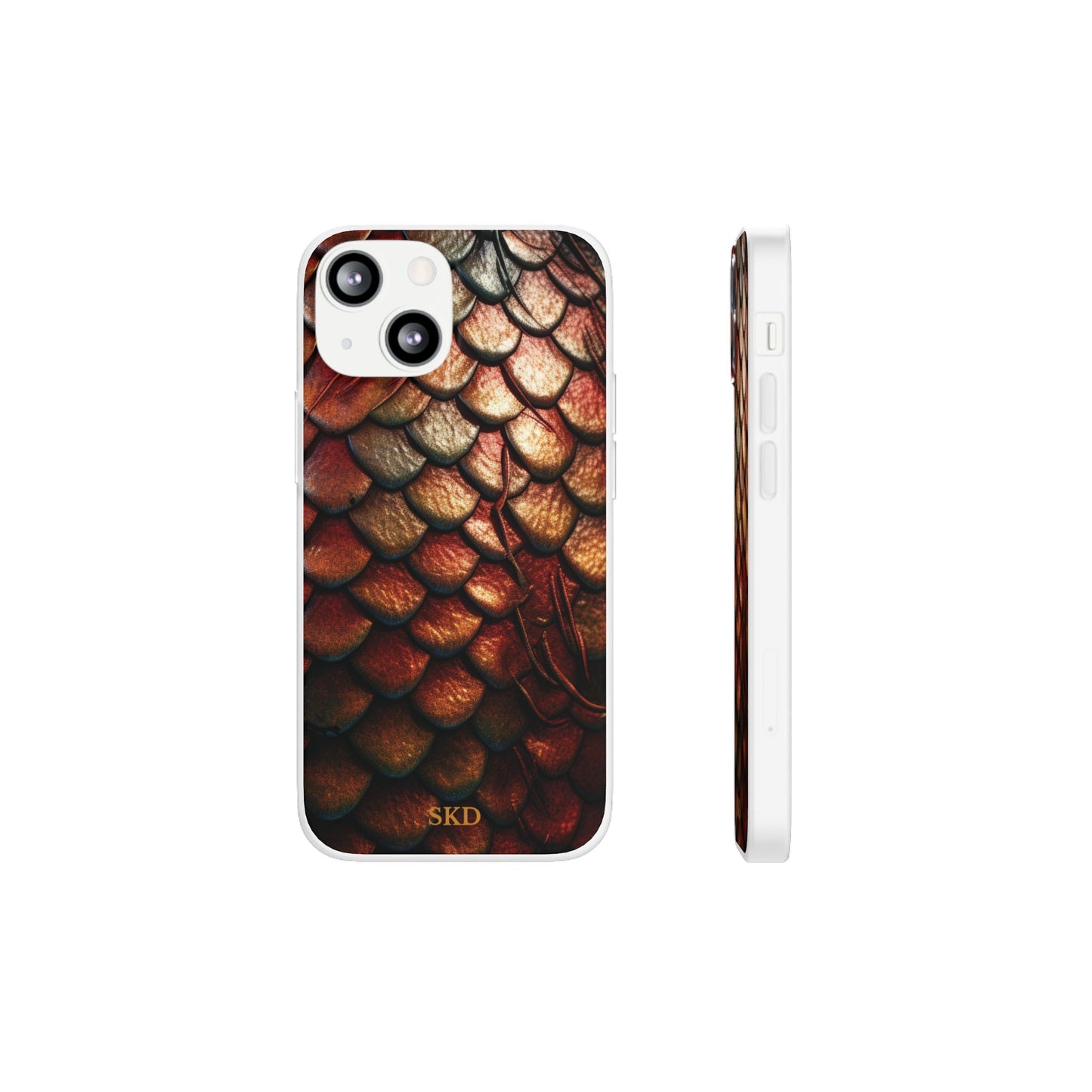 LIMITED EDITION: Enchanging Mystique | Multi-Color Dragon Scale iPhone Case | Shock-Absorbing TPU Protective Cover, Slim & Wireless Charging Compatible, All iPhone Sizes