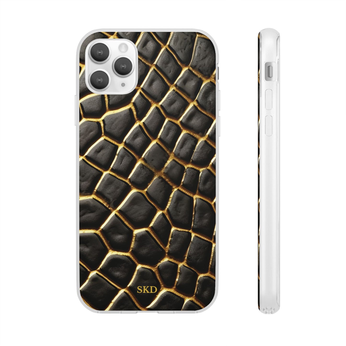 LIMITED EDITION: Obsidian Venom | Striking Black & Gold Faux Snake iPhone Case | Sleek, Sophisticated, and Protective