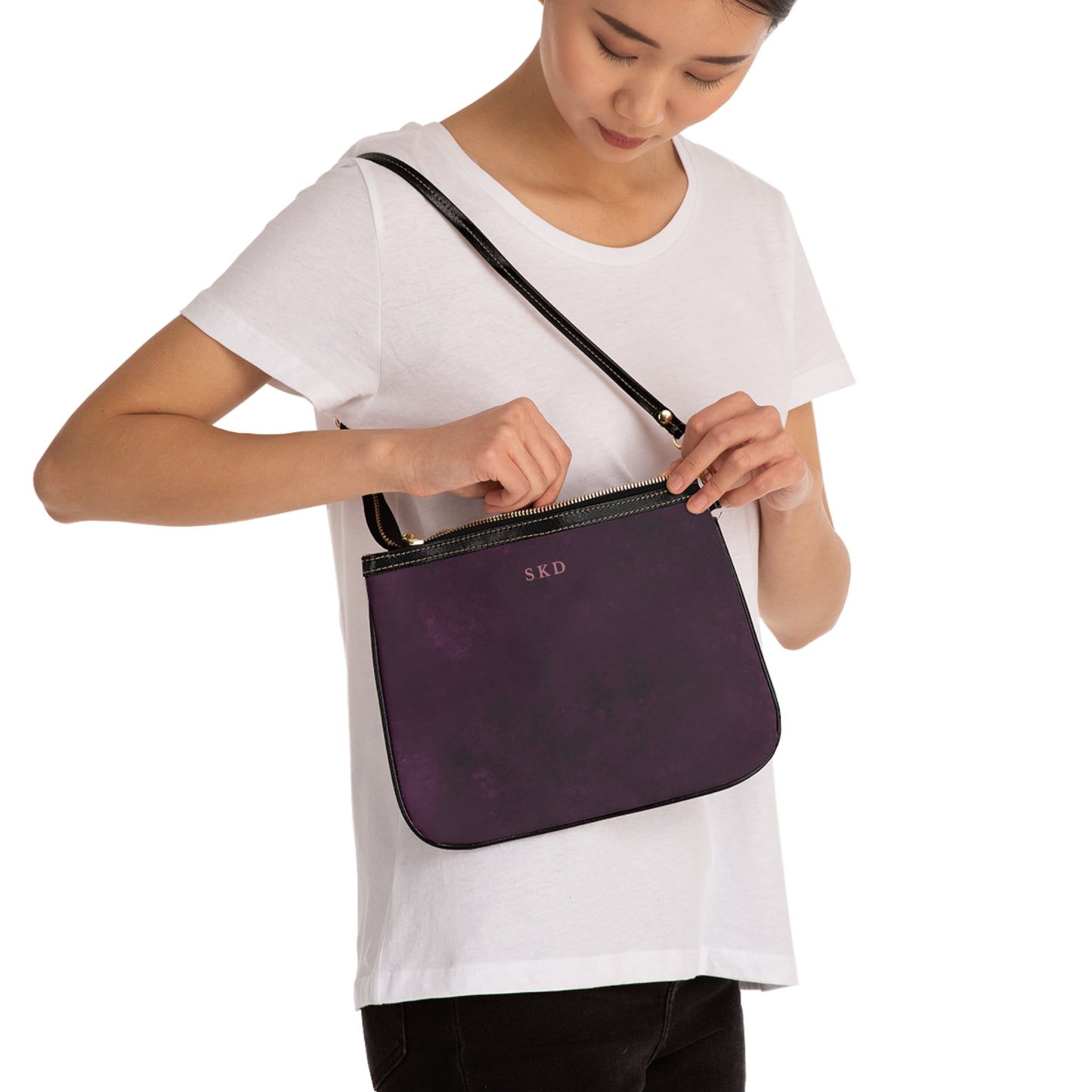 Core Collection: Nocturne Velour | Royal Purple-Toned Small Shoulder Bag | Elegance for Effortless Sophistication