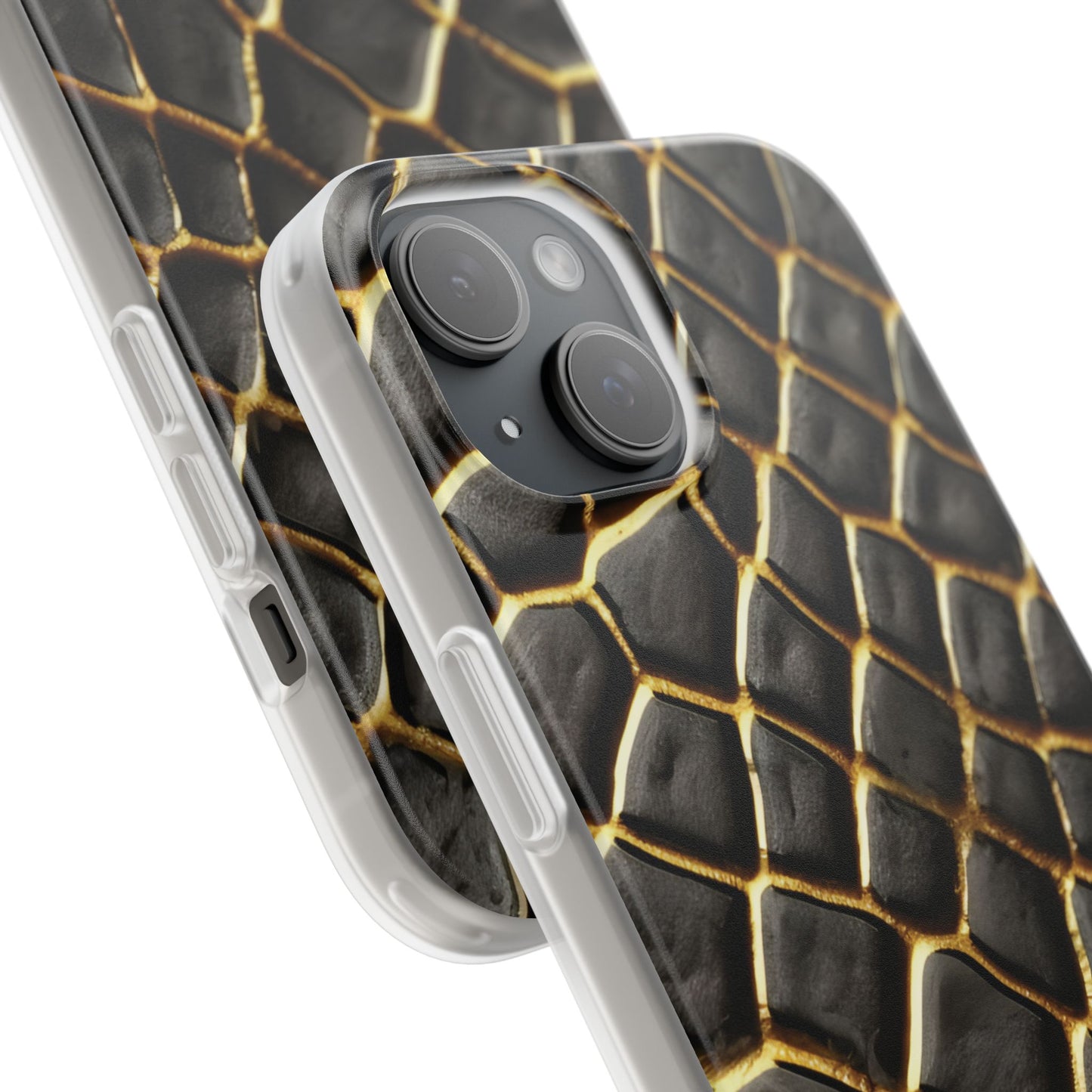 LIMITED EDITION: Obsidian Venom | Striking Black & Gold Faux Snake iPhone Case | Sleek, Sophisticated, and Protective