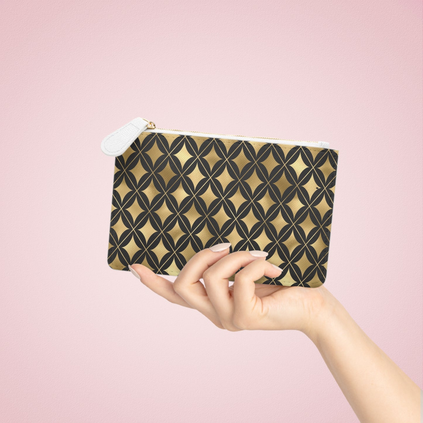 Collector's Vault: Prestige Legacy | Black & Gold Diamond Mini Clutch Bag | Luxurious and Enduring Gift for Sophisticated Ladies