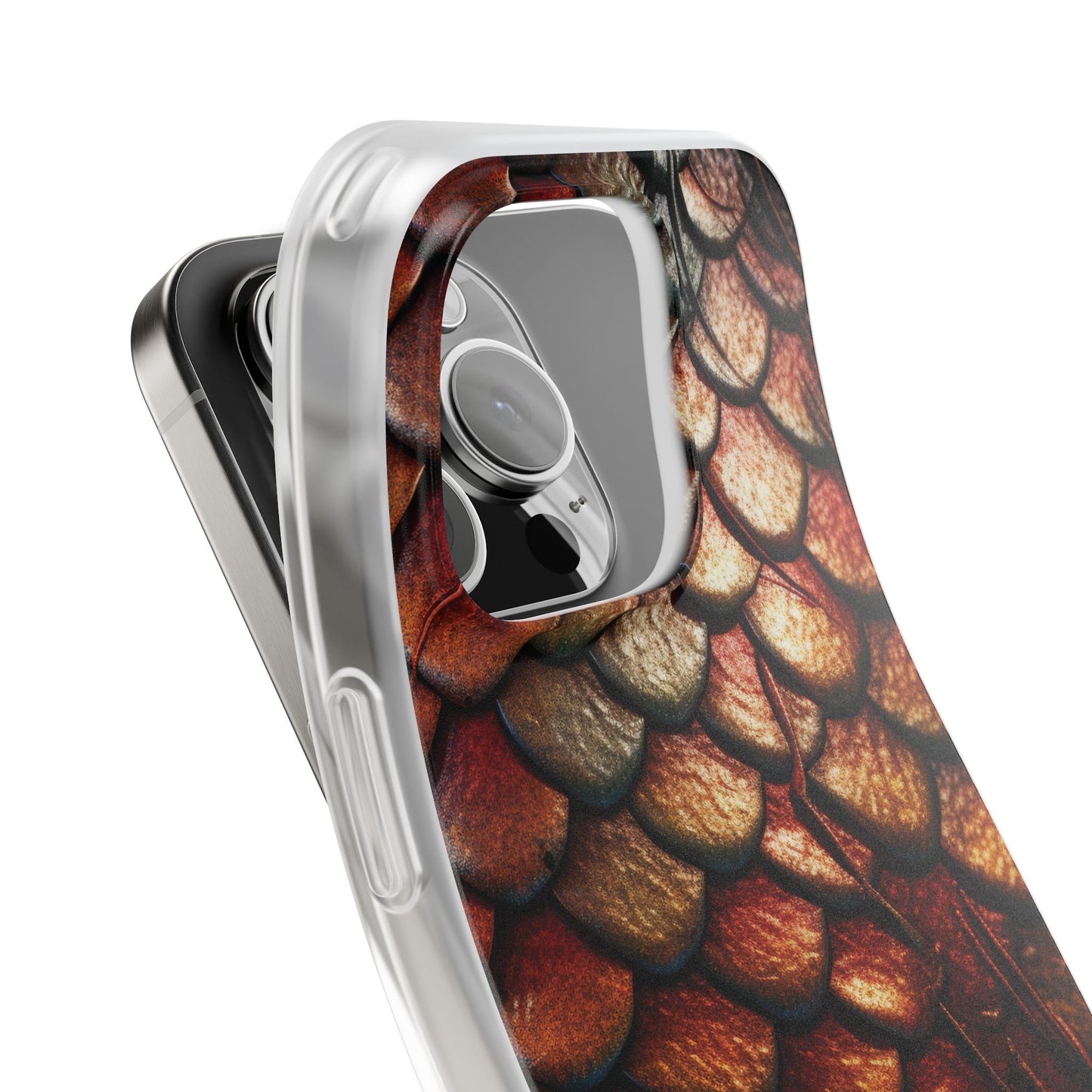 LIMITED EDITION: Enchanging Mystique |  Multi-Color Dragon Scale iPhone Case | Shock-Absorbing TPU Protective Cover, Slim & Wireless Charging Compatible, All iPhone Sizes