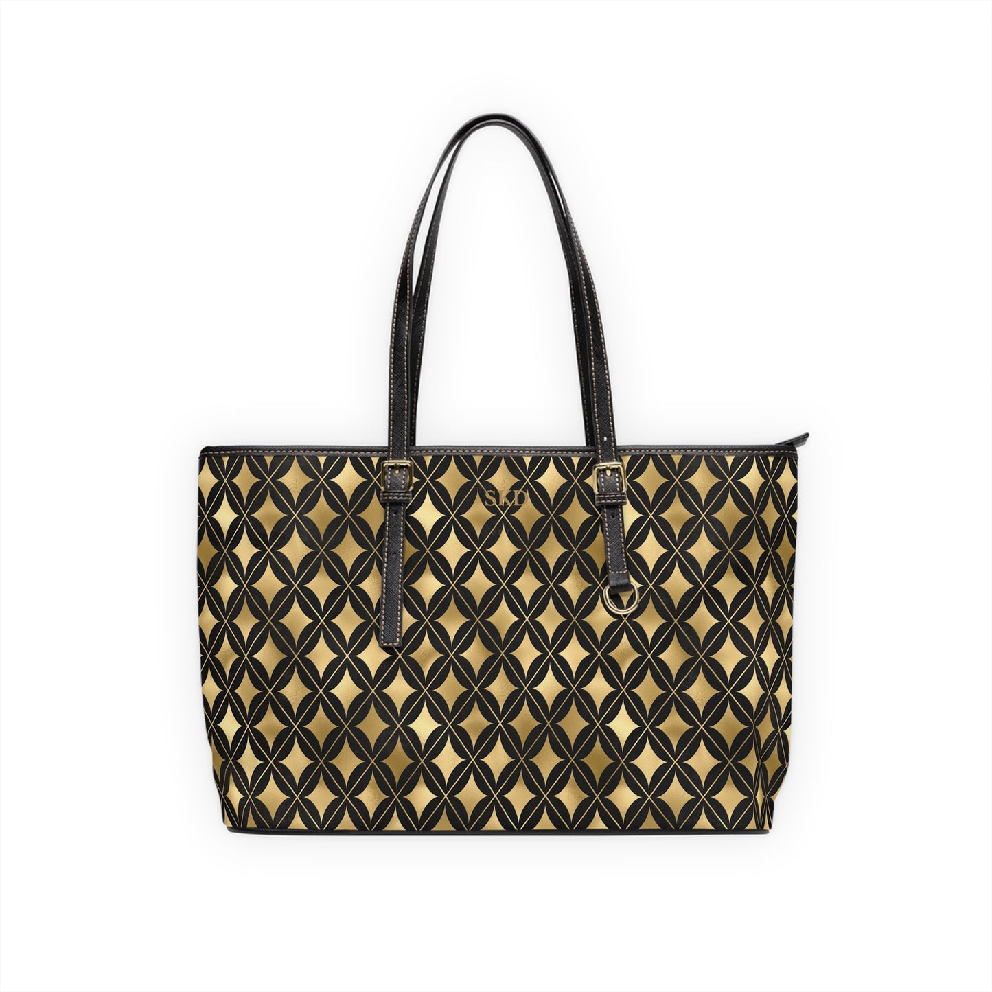 Vault Exclusive: Prestige Legacy | Black & Gold Diamond Shoulder Bag | Luxurious and Enduring Gift for Sophisticated Ladies