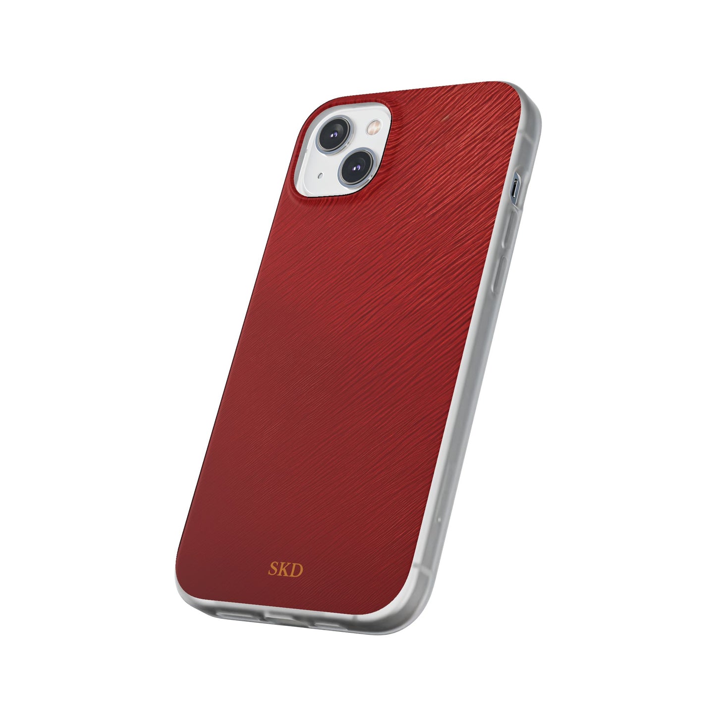 Crimson Reverie | Striking Dark Red iPhone Case | Shock-Absorbing TPU Protective Cover, Slim & Wireless Charging Compatible – Unique Tech Gift for All iPhone Sizes