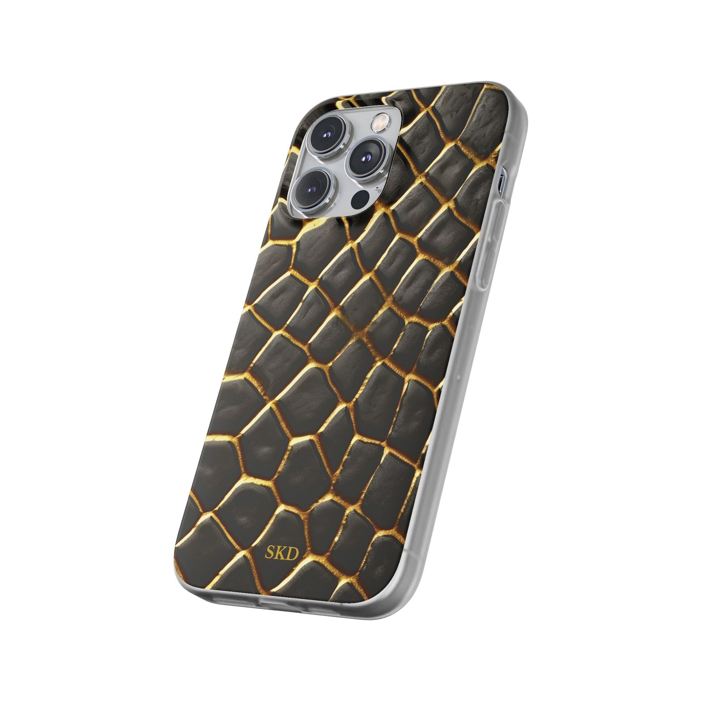 LIMITED EDITION: Obsidian Venom | Striking Black & Gold Faux Snake iPhone Case | Sleek, Sophisticated, and Protective