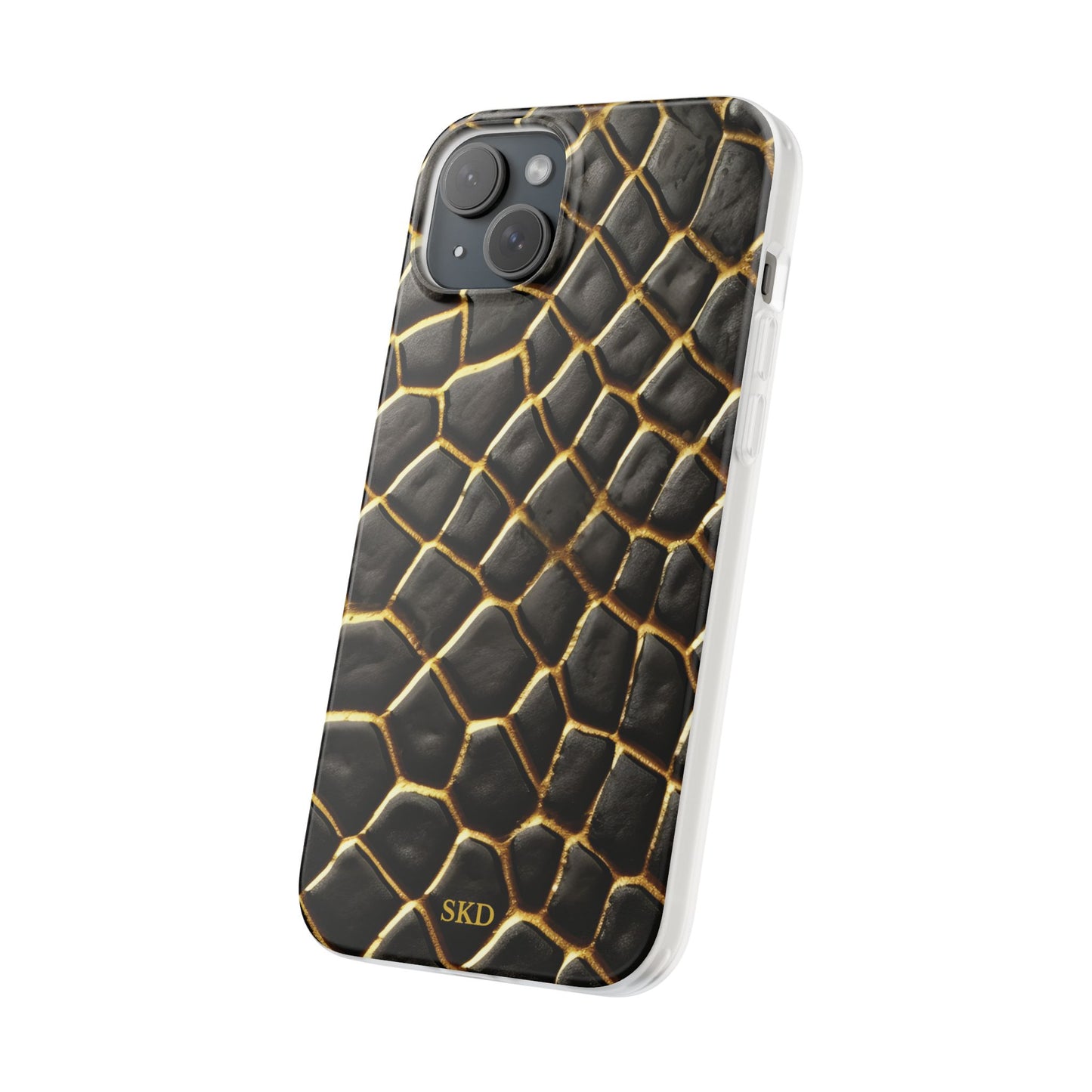 LIMITED EDITION: Obsidian Venom | Striking Black & Gold Faux Snake iPhone Case | Sleek, Sophisticated, and Protective