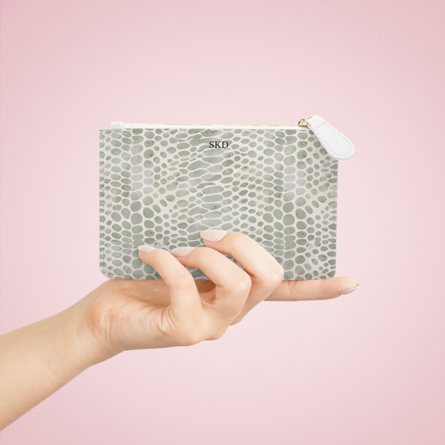 Pale Venom | Soft Taupe Faux Snake Mini Clutch Bag | Subtle Exotic Edge for Discerning Taste