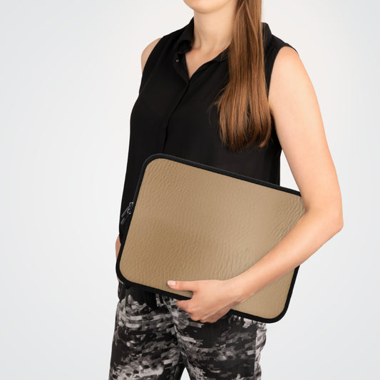 Tawny Reserve | Smooth Tan Faux Leather Laptop Sleeve | Where Timeless Style Meets Everyday Utility