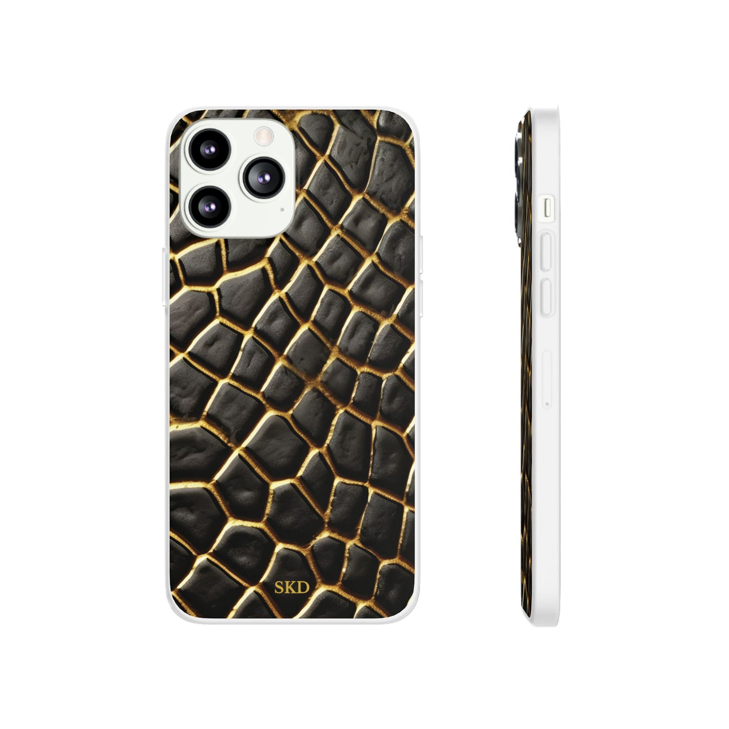 LIMITED EDITION: Obsidian Venom | Striking Black & Gold Faux Snake iPhone Case | Sleek, Sophisticated, and Protective