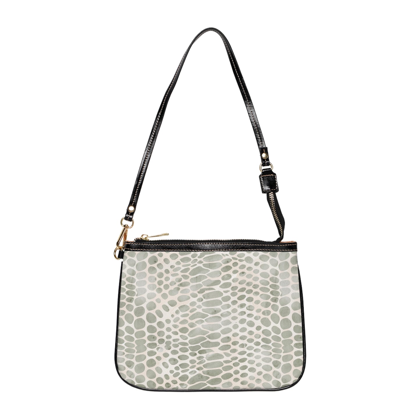 Core Collection: Pale Venom | Soft Taupe Faux Snake Small Shoulder Bag | Subtle Exotic Edge for Discerning Taste