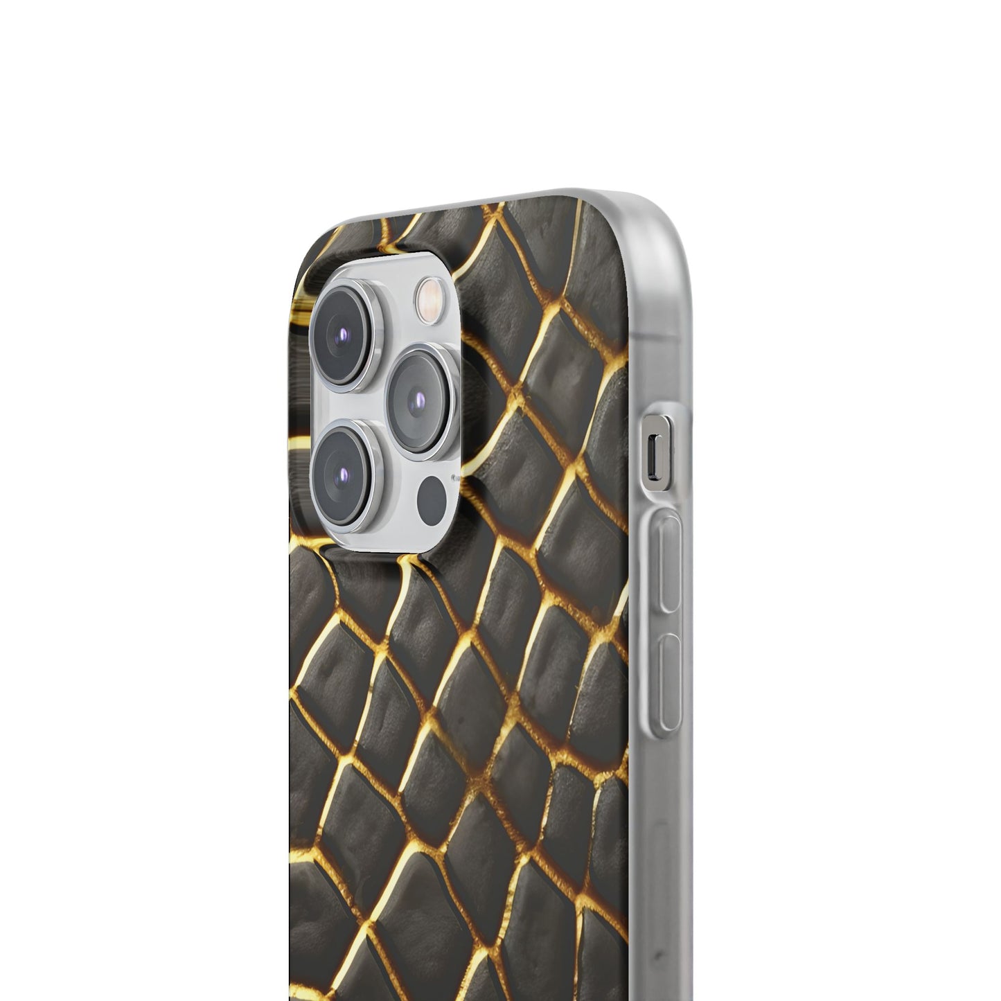 LIMITED EDITION: Obsidian Venom | Striking Black & Gold Faux Snake iPhone Case | Sleek, Sophisticated, and Protective