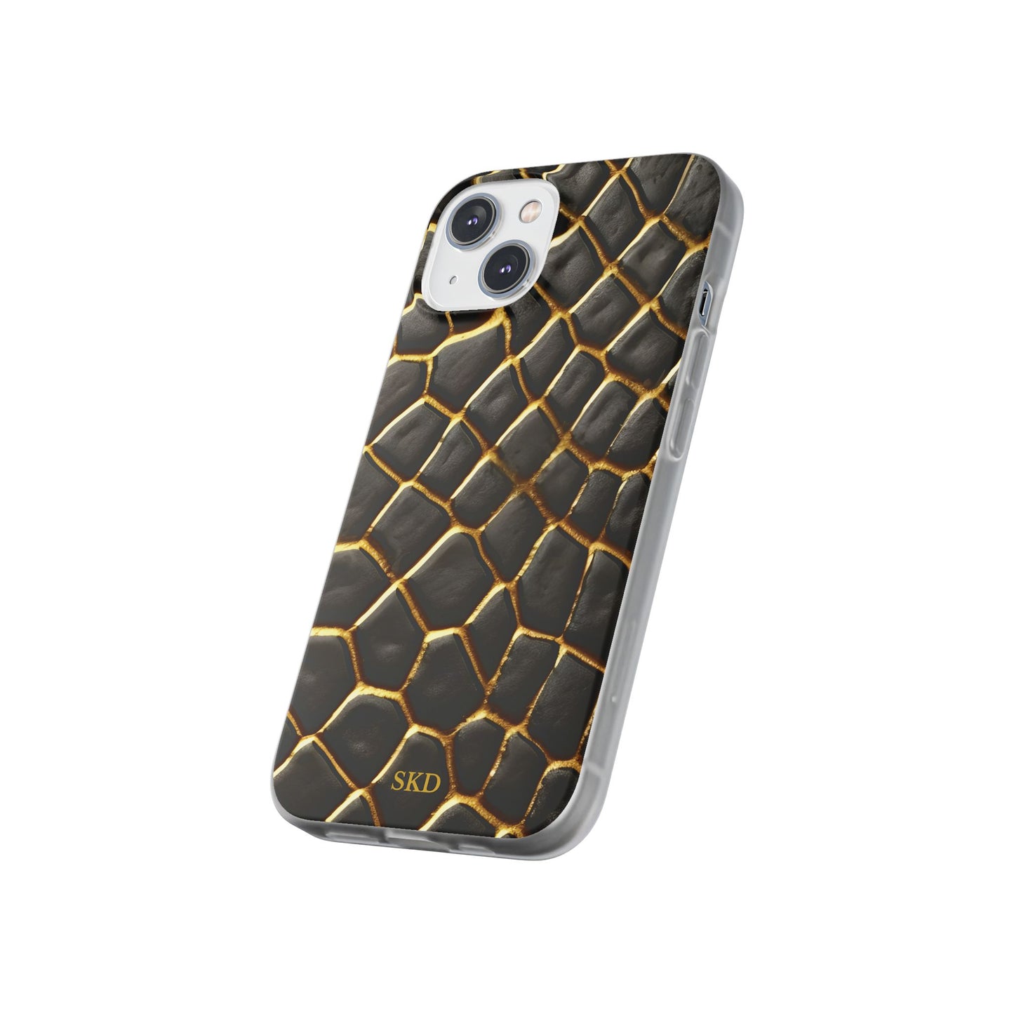 LIMITED EDITION: Obsidian Venom | Striking Black & Gold Faux Snake iPhone Case | Sleek, Sophisticated, and Protective