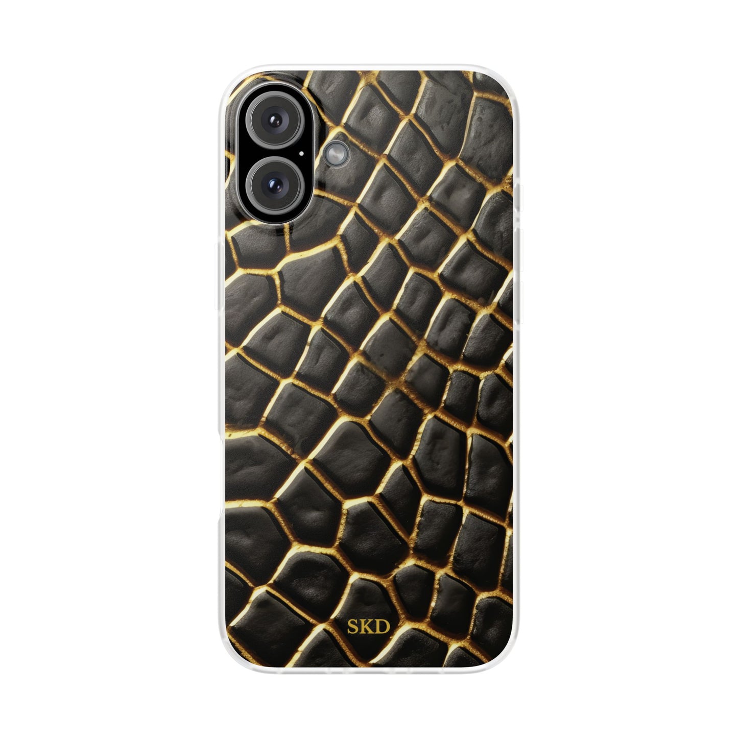 LIMITED EDITION: Obsidian Venom | Striking Black & Gold Faux Snake iPhone Case | Sleek, Sophisticated, and Protective