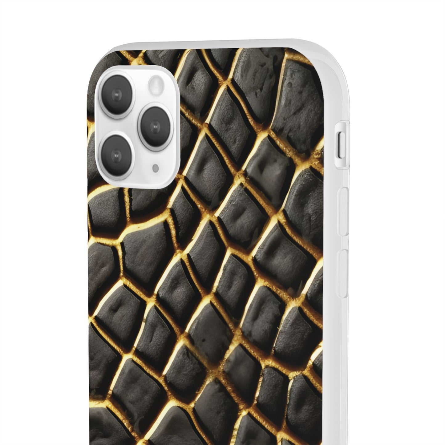 LIMITED EDITION: Obsidian Venom | Striking Black & Gold Faux Snake iPhone Case | Sleek, Sophisticated, and Protective