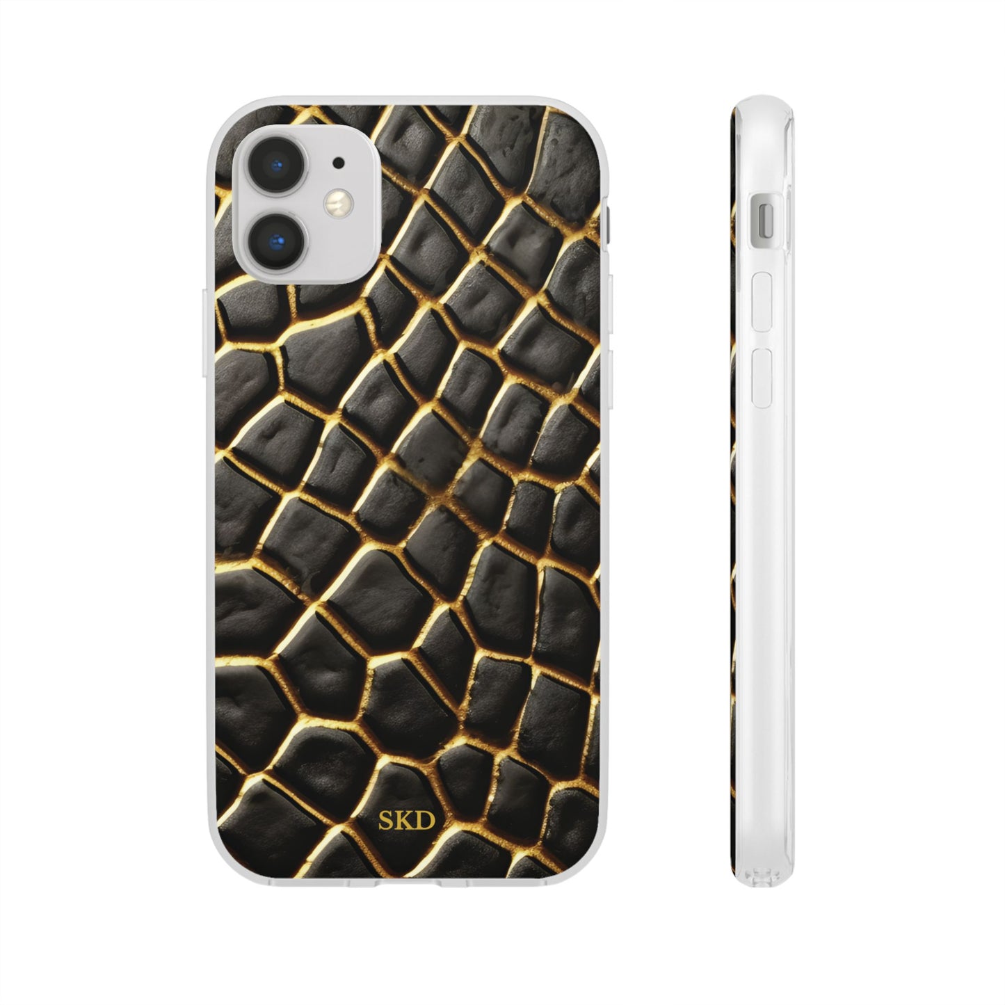 LIMITED EDITION: Obsidian Venom | Striking Black & Gold Faux Snake iPhone Case | Sleek, Sophisticated, and Protective