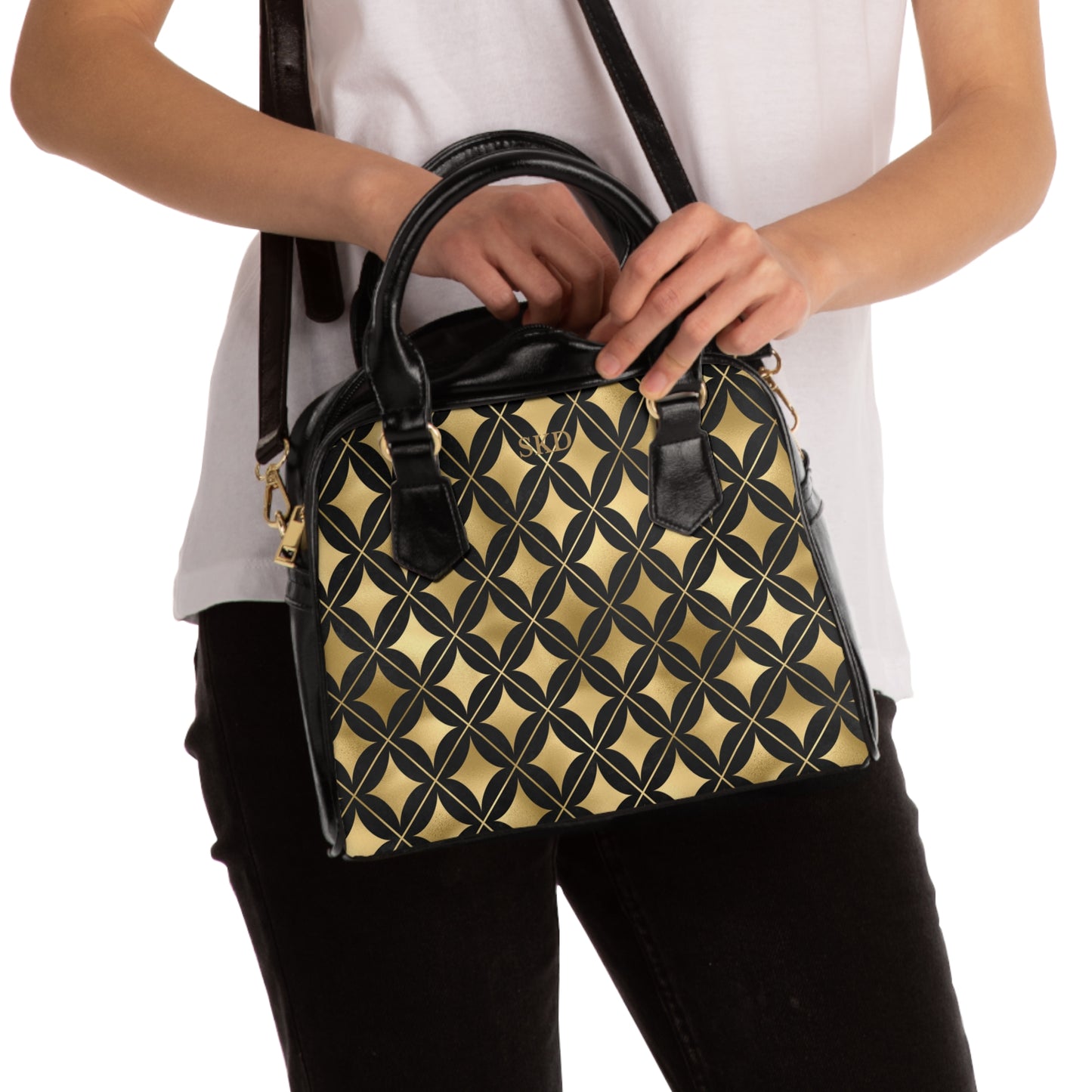 Vault Exclusive: Prestige Legacy | Black & Gold Diamond Handbag | Collector’s Edition Statement Piece for Sophisticated Women