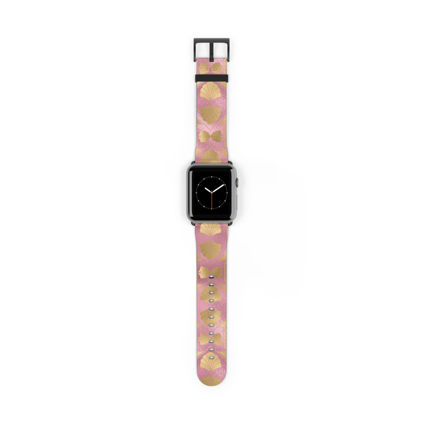 Collector's Vault: Blush Horizon | Soft Pastel Pink & Gold Apple Watch Strap, RoHS, REACH & Intertek Certified | Stainless Steel, All Series Compatible