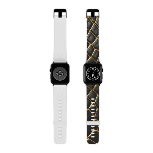 LIMITED EDITION: Obsidian Venom | Striking Black & Gold Digital Couture Apple Watch Band | Adjustable Strap, Sweat-Resistant & Compatible with All Series