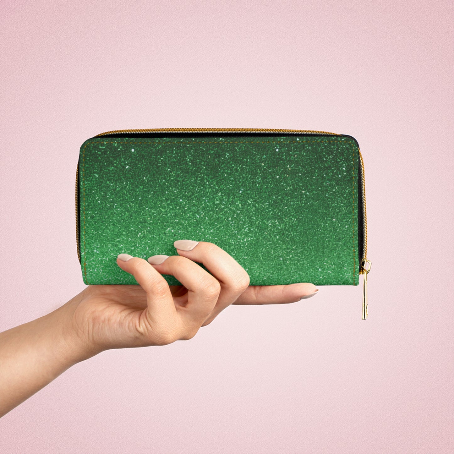 LIMITED EDITION: Emerald Enchantment | Shimmering Fairytale Zipper Wallet | Radiant Sophistication in Every Shade of Courage