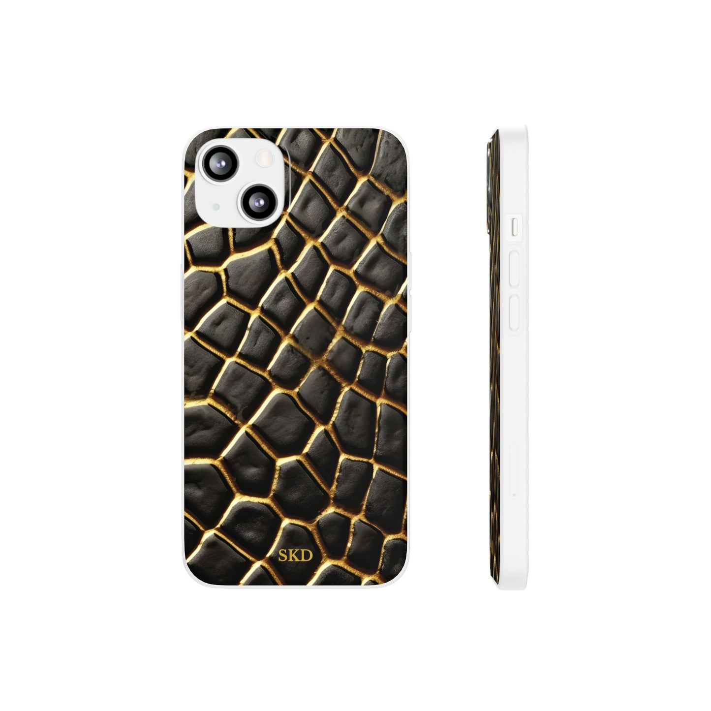 LIMITED EDITION: Obsidian Venom | Striking Black & Gold Faux Snake iPhone Case | Sleek, Sophisticated, and Protective