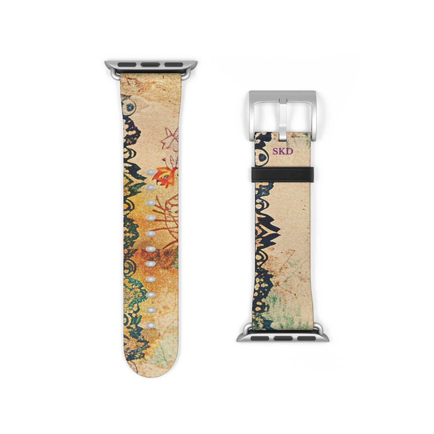 LIMITED EDITION: Timeless Tapestry | Vintage Floral Apple Watch Band (RoHS, REACH & Intertek Certified) | Stainless Steel Buckle, All Series Compatible