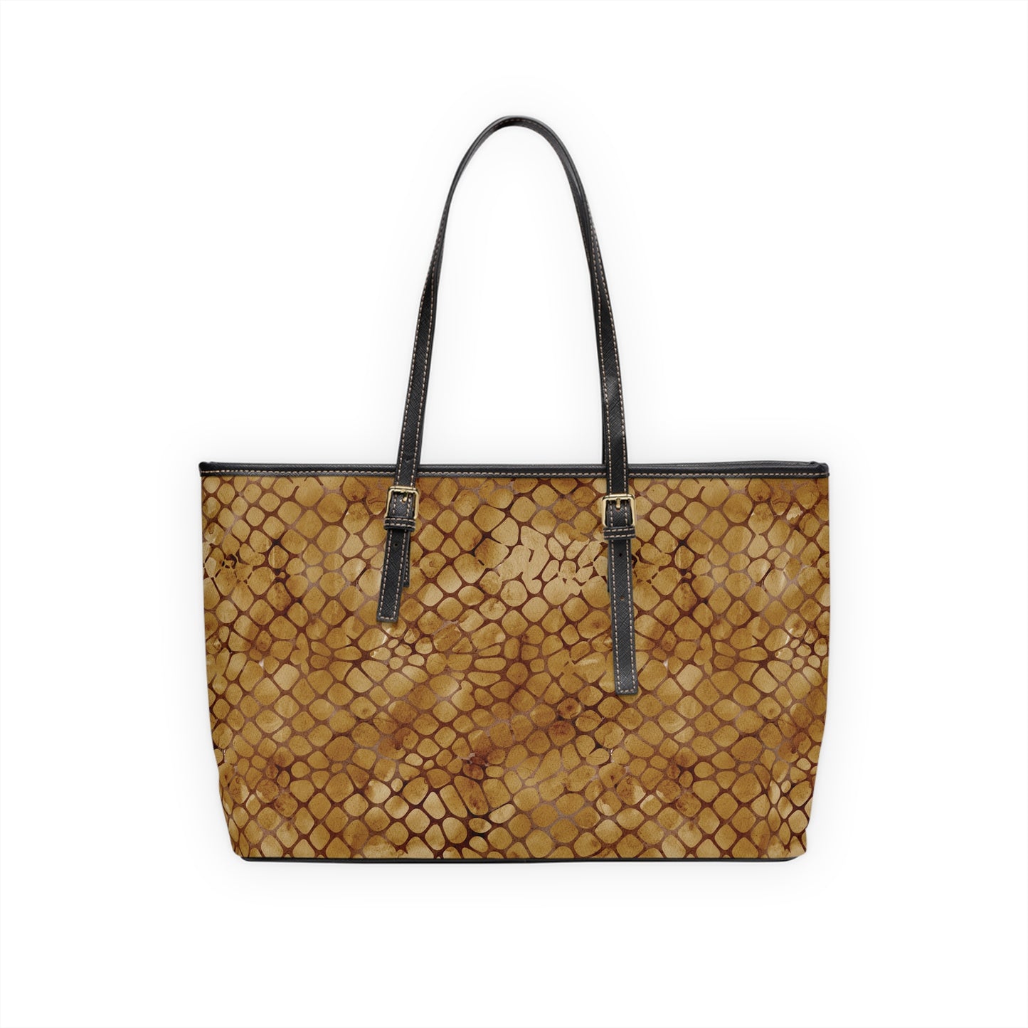Core Collection: Amber Venom | Amber Brown Faux Snake Shoulder Bag | Warm Exotic Luxury for Bold Style