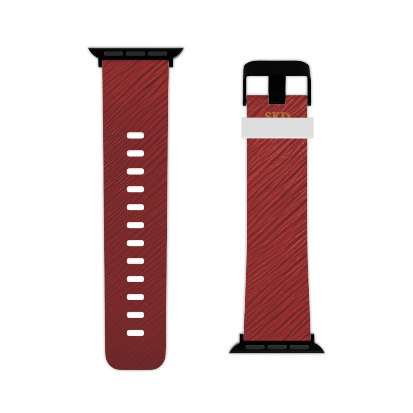 Crimson Reverie | Digital Couture Dark Red Apple Watch Band | Adjustable Strap, Sweat-Resistant & Compatible with All Series