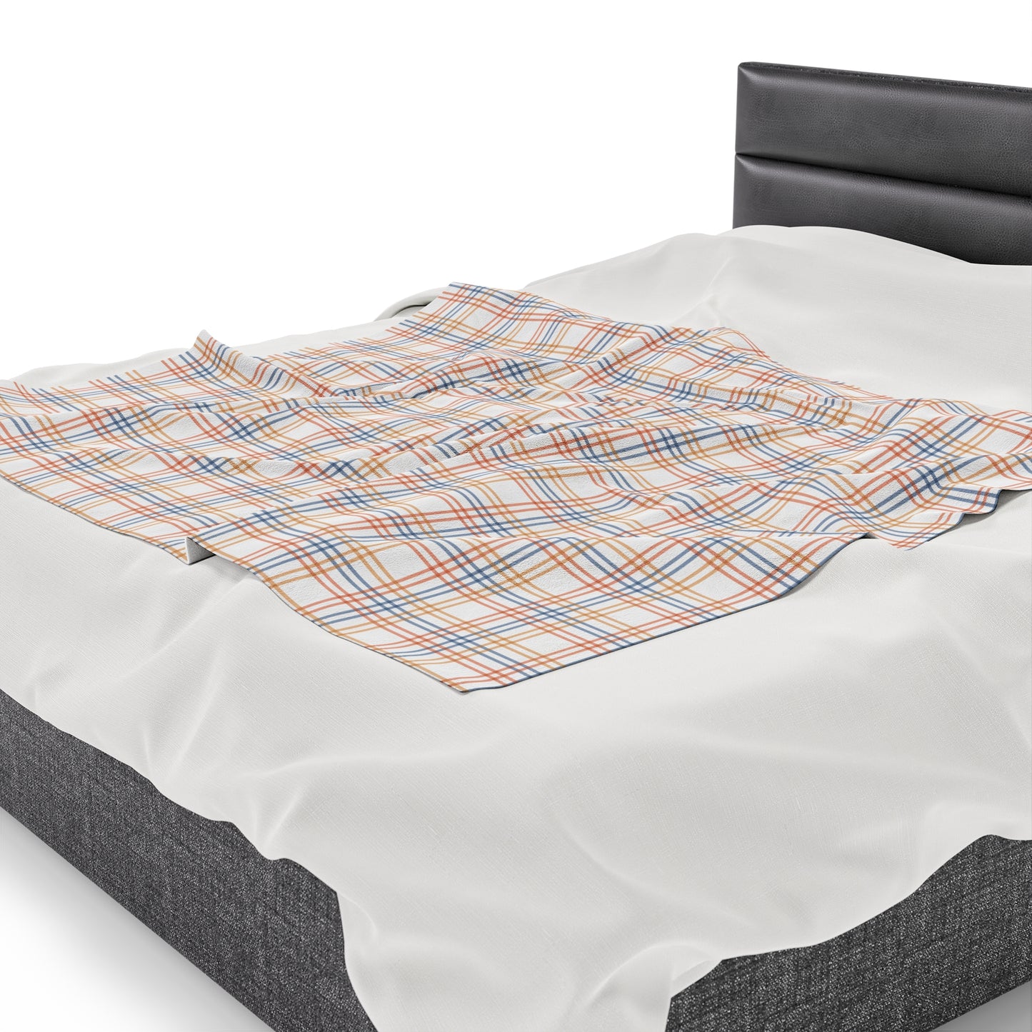 Custom Stripe Plush Velveteen Plaid Blanket – Cozy, Soft, and Perfect for Personalized Gifts | 50x60