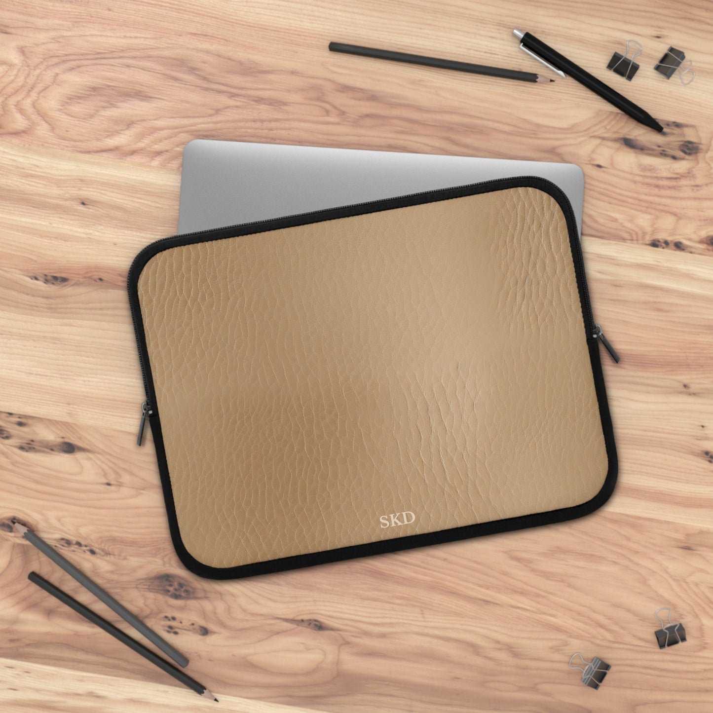 Tawny Reserve | Smooth Tan Faux Leather Laptop Sleeve | Where Timeless Style Meets Everyday Utility