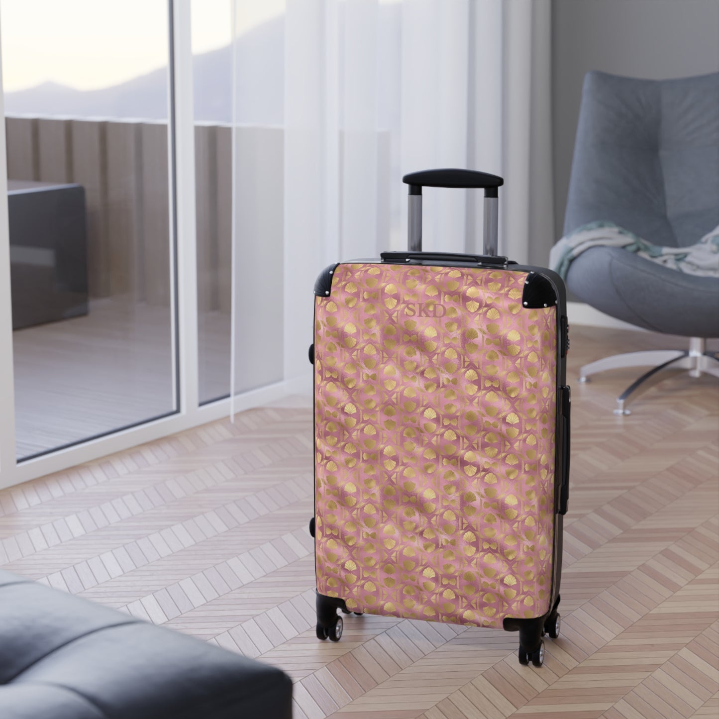Collector's Vault: Blush Horizon | Soft Pink Smooth Suitcase with Built-In Lock and Durable Protection | Romantic Pastel Beauty for Enduring Vacation Essential