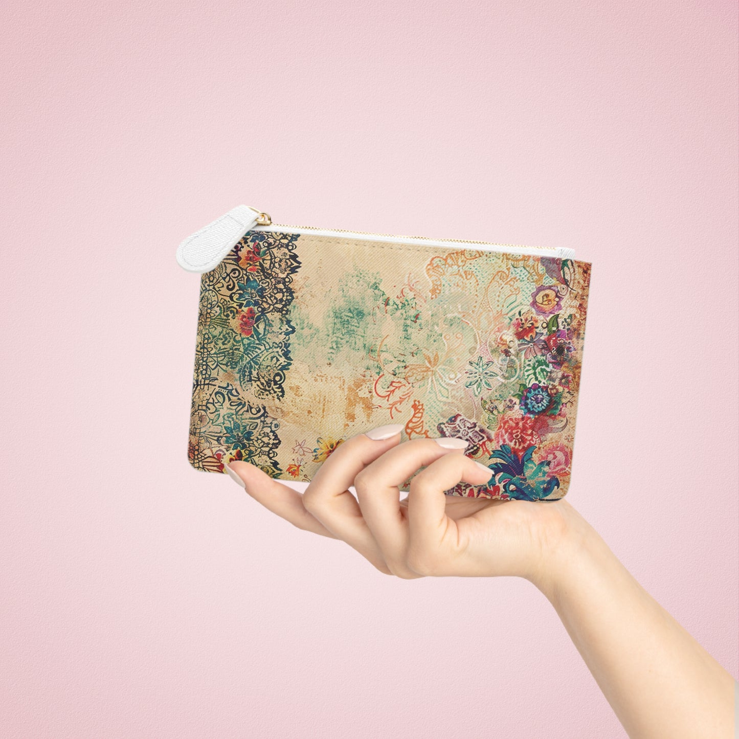 LIMITED EDITION: Timeless Tapestry | Ivory Floral Embroidered Mini Clutch Bag | Delicate Garden Luxury for Year-Round Style