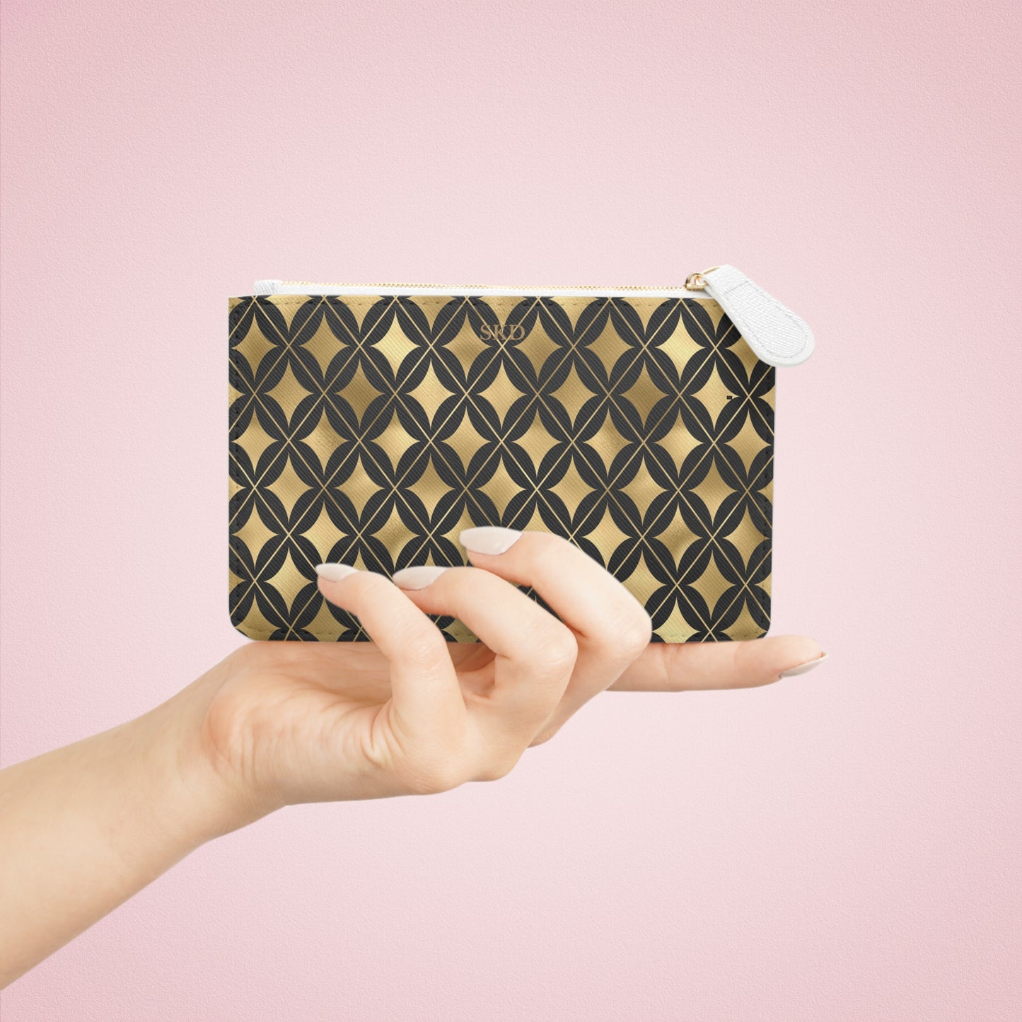 Collector's Vault: Prestige Legacy | Black & Gold Diamond Mini Clutch Bag | Luxurious and Enduring Gift for Sophisticated Ladies