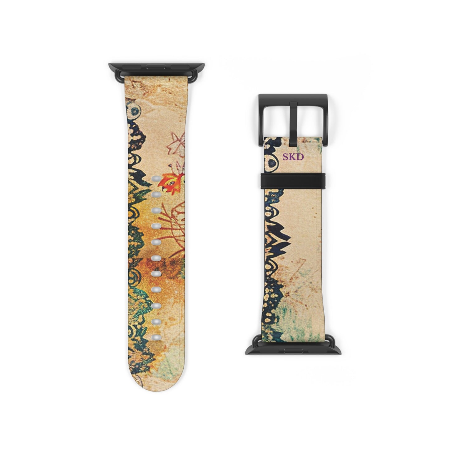 LIMITED EDITION: Timeless Tapestry | Vintage Floral Apple Watch Band (RoHS, REACH & Intertek Certified) | Stainless Steel Buckle, All Series Compatible