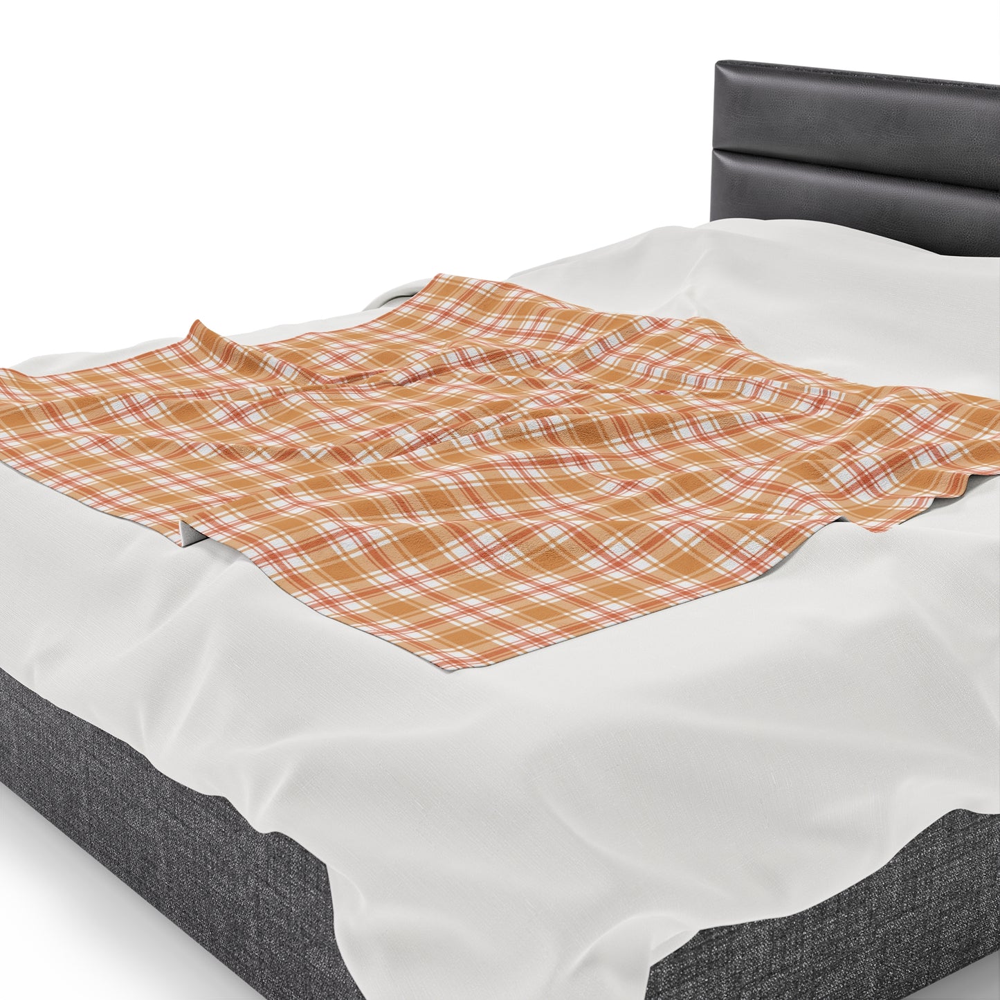 Custom Brown Stripe Plush Velveteen Plaid Blanket – Cozy, Soft, and Perfect for Personalized Gifts | 50x60