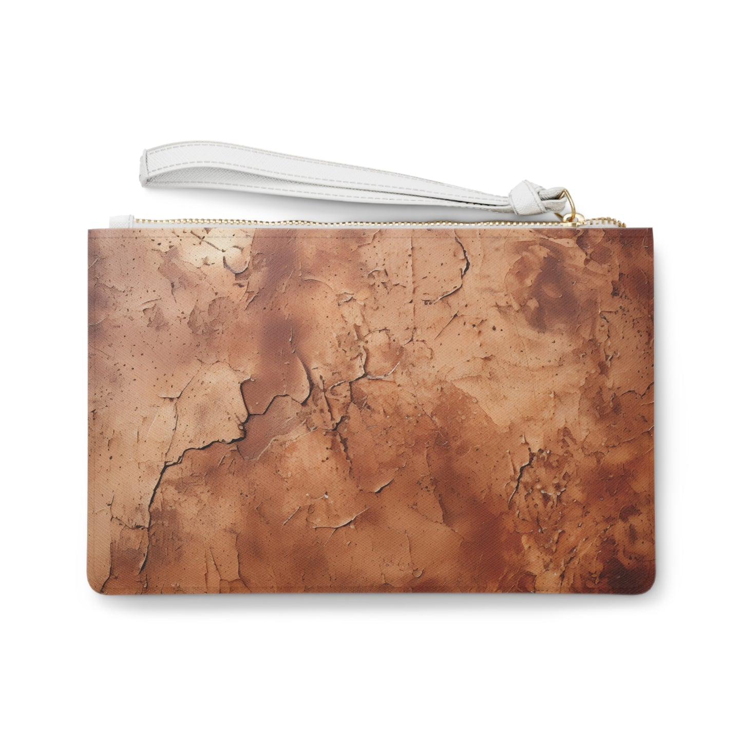 Heritage Luxe | Cognac Brown Faux Leather Clutch Bag | Classic Sophistication with a Timeless Touch