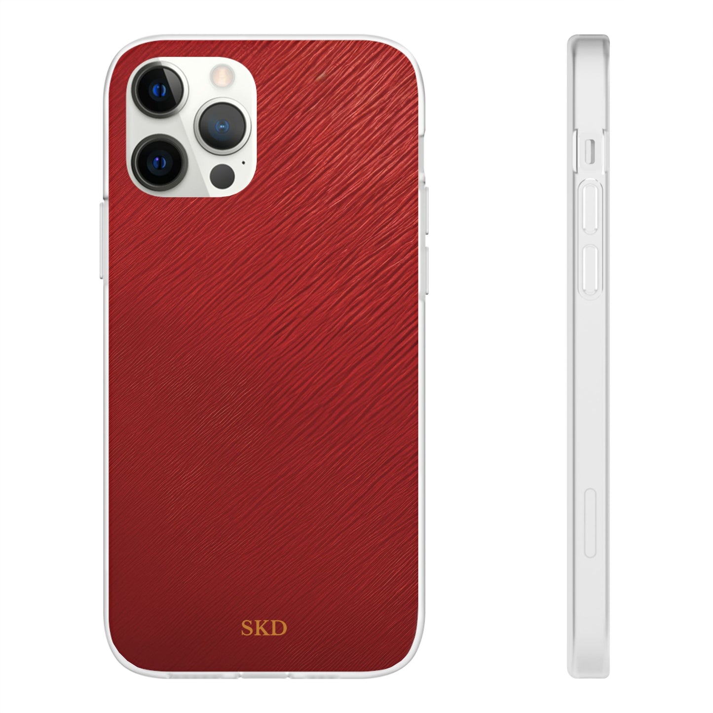 Crimson Reverie | Striking Dark Red iPhone Case | Shock-Absorbing TPU Protective Cover, Slim & Wireless Charging Compatible – Unique Tech Gift for All iPhone Sizes