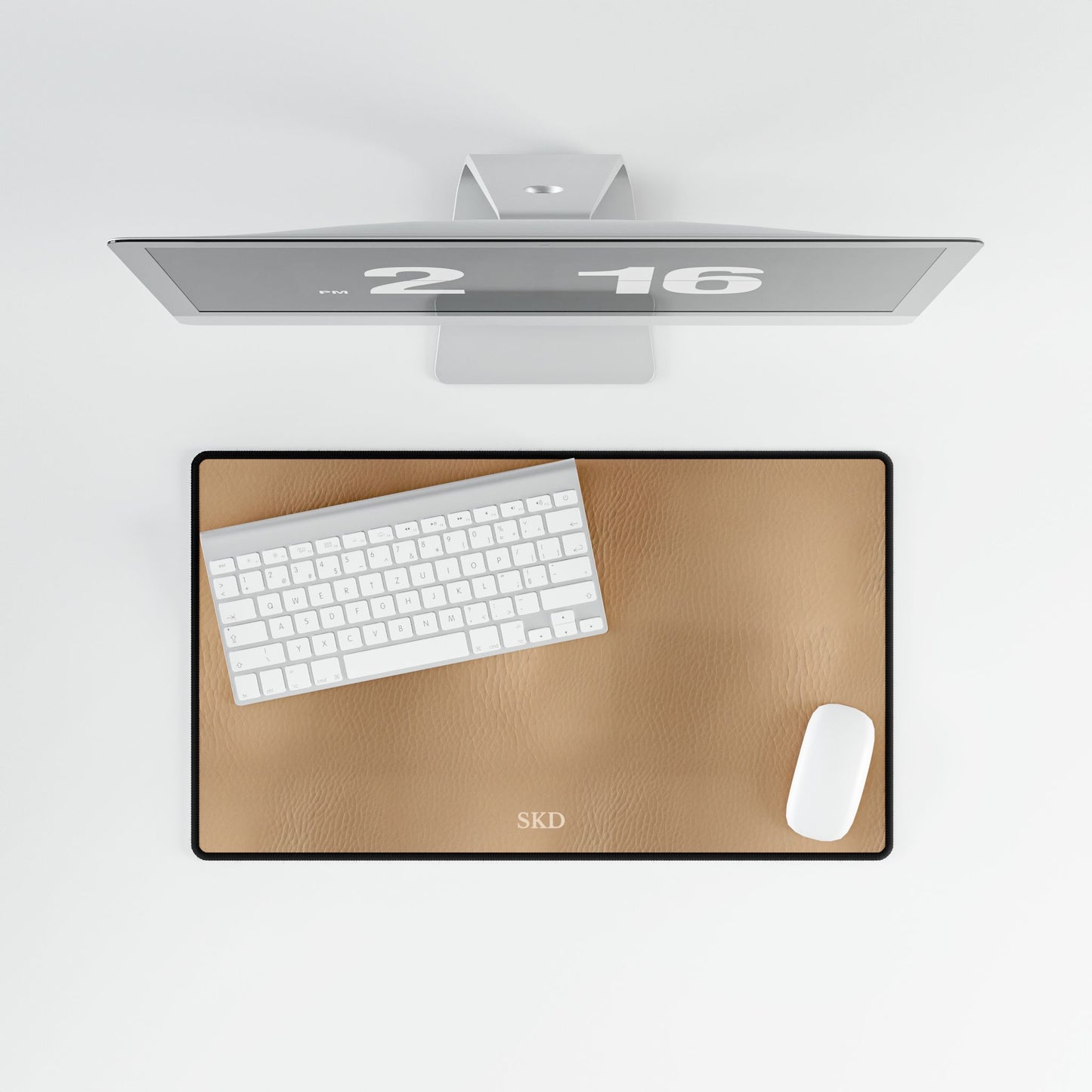 Tawny Reserve | Smooth Tan Faux Leather Computer Desk Mat | Where Timeless Style Meets Everyday Utility