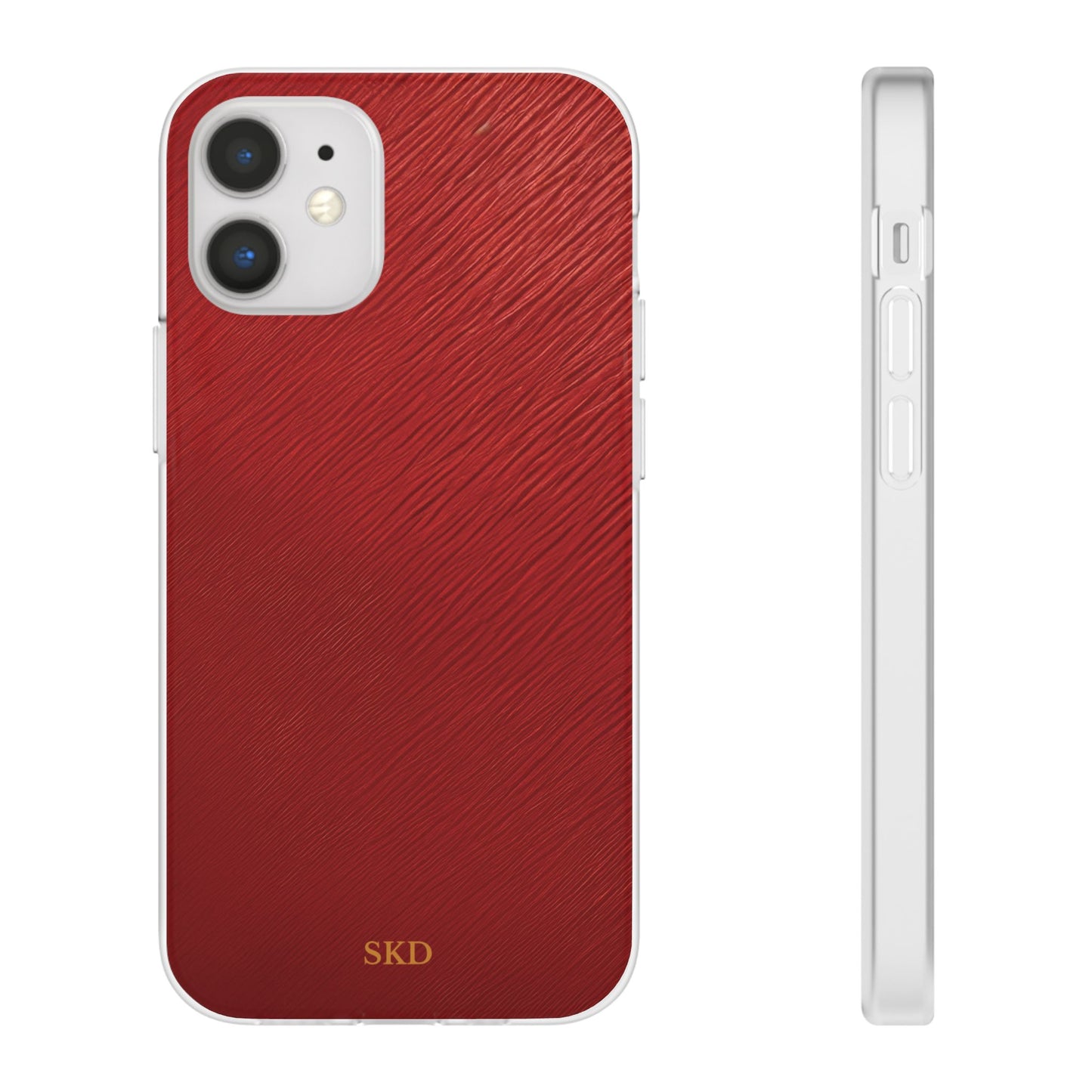 Crimson Reverie | Striking Dark Red iPhone Case | Shock-Absorbing TPU Protective Cover, Slim & Wireless Charging Compatible – Unique Tech Gift for All iPhone Sizes
