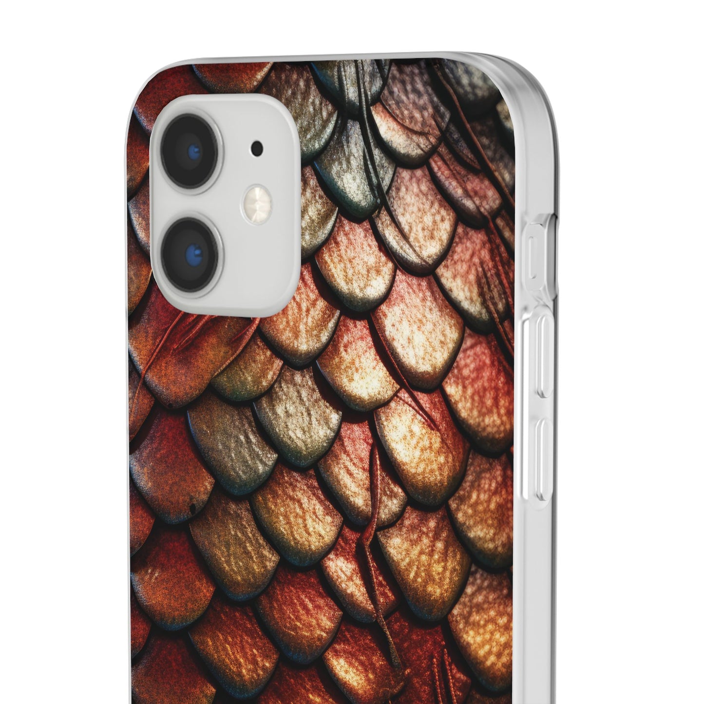 LIMITED EDITION: Enchanging Mystique |  Multi-Color Dragon Scale iPhone Case | Shock-Absorbing TPU Protective Cover, Slim & Wireless Charging Compatible, All iPhone Sizes