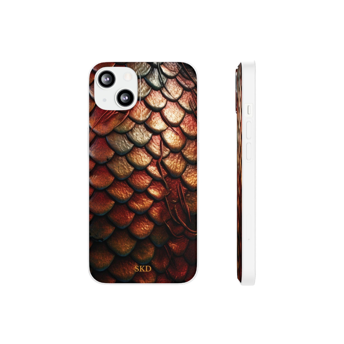 LIMITED EDITION: Enchanging Mystique |  Multi-Color Dragon Scale iPhone Case | Shock-Absorbing TPU Protective Cover, Slim & Wireless Charging Compatible, All iPhone Sizes